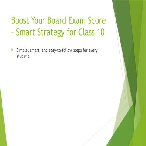 Class 10 Exam Preparation Guidance For Students | PPTX