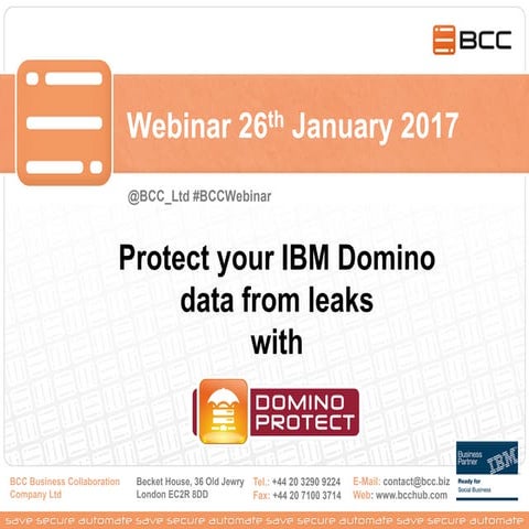 Protect your IBM Domino data from leaks with BCC DominoProtect