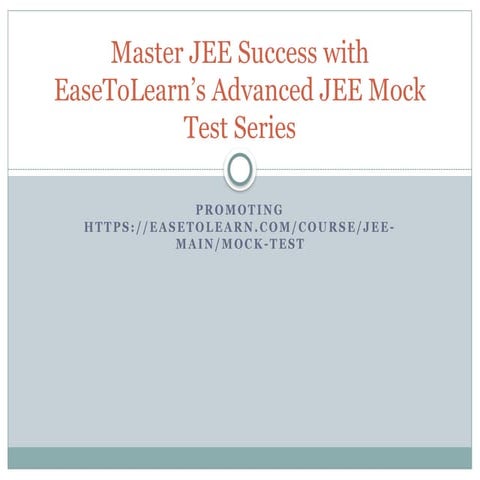Boost Your JEE Preparation with the Best JEE Mock Test Series by ...