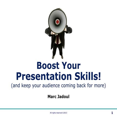 Boost Your Presentation Skills (2013)