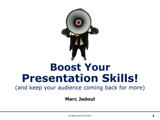 Boost Your Presentation Skills (2013)