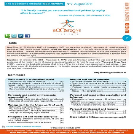 Boostzone Institute - Web Review August 2011