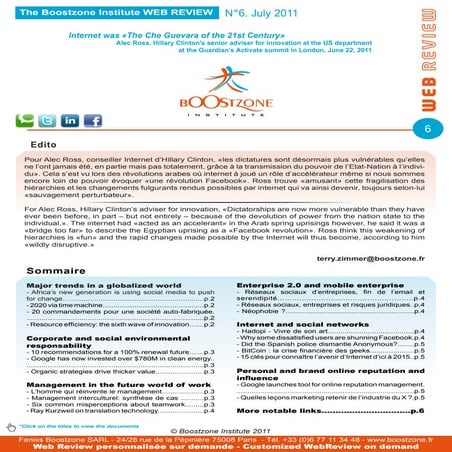 Boostzone Institute - Web Review July 2011