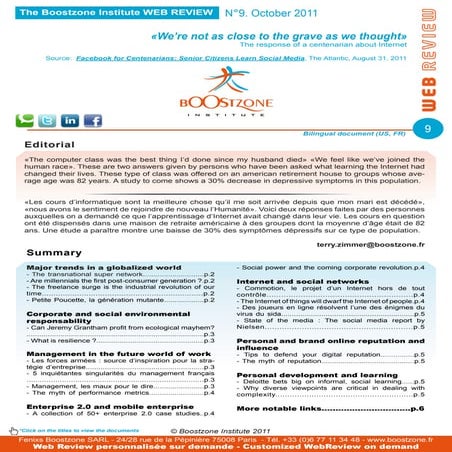 Boostzone Institute - Web Review October 2011