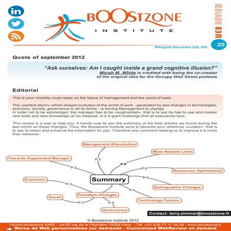 Boostzone Webreview on the Future of the World of Work - September 2012