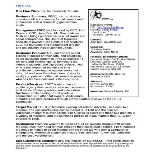 Executive summary template | DOC