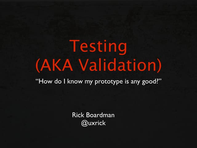 Lean UX Bootcamp @ 500 Startups - Intro to Usability
