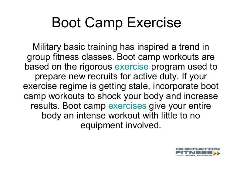 Boot camp exercise