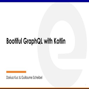 Bootiful GraphQL with Kotlin