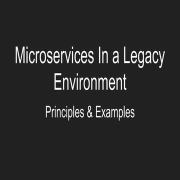 Bootiful Microservices in a Legacy Environment: Lessons Learned