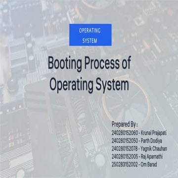 Booting in operating system in slideshare.ppt