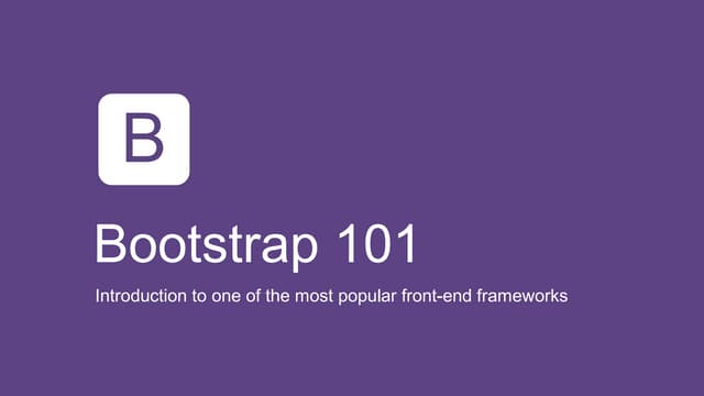 Introduction to Bootstrap: Design for Developers