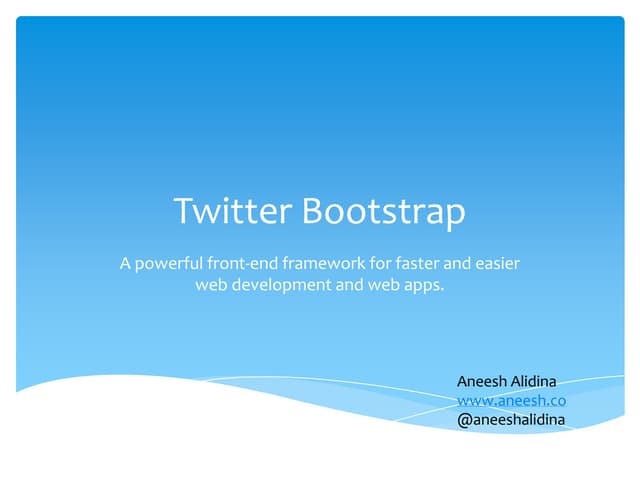 Twitter Bootstrap Presentation