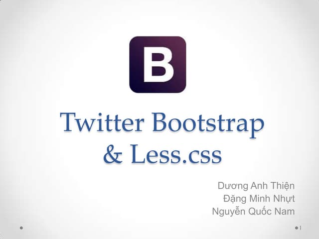 Bootstrap Twiter 3.0 Presentation