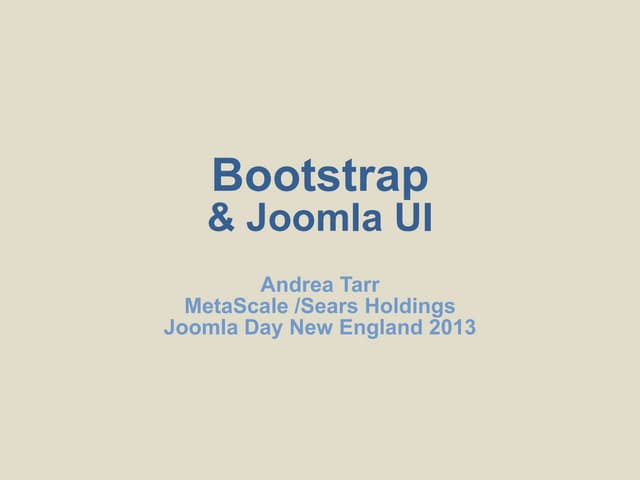 Bootstrap & Joomla UI
