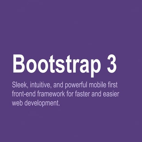 Bootstrap 3 - Sleek, intuitive, and powerful mobile first front-end ...