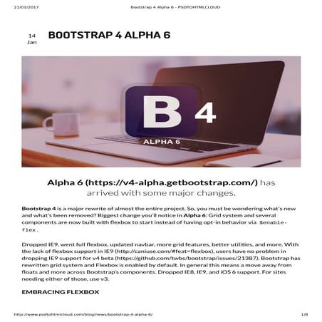 Bootstrap 4 alpha 6 | PDF