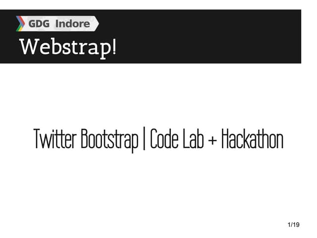 Bootstrap code lab