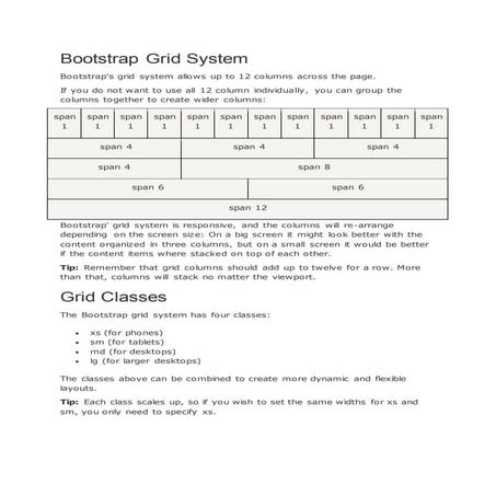 Bootstrap grid system