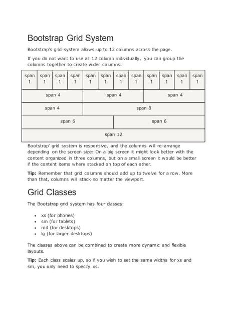 Bootstrap grid system