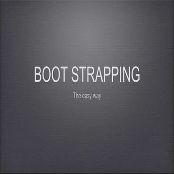 Bootstrapping by Boye Hartmann