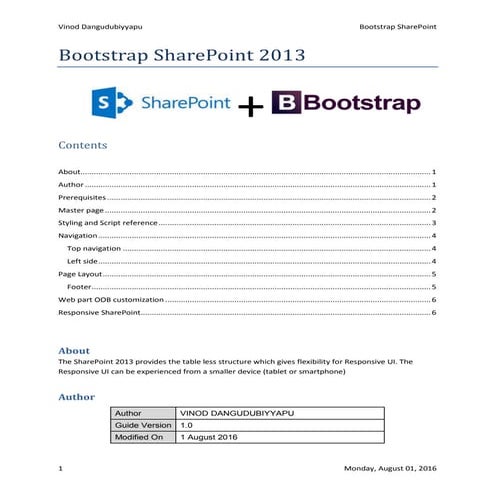 Bootstrap share point 2013