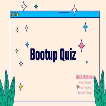 Bootup Quiz Prelims 2020