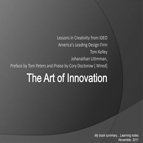 art of innov ideo tom kelley  - A Boox summary 2011