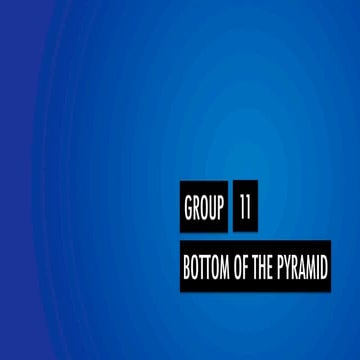 Bottom of the Pyramid Analysis
