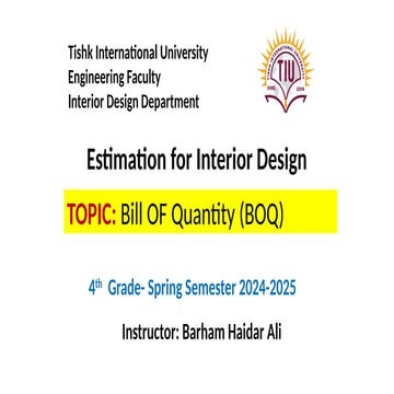 boq is a book with detailed information.