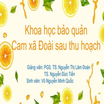 Bảo quản quả cam sau thu hoạch HKI 2023 2024.pptx