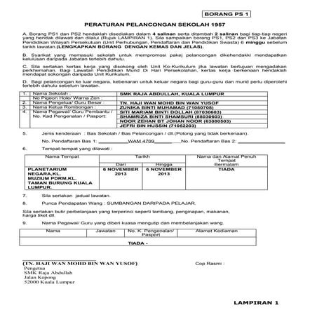 Borang ps 1-aquaria klcc