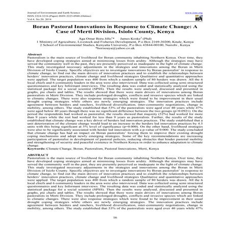 Boran pastoral innovations in response to climate change a case of merti divi...