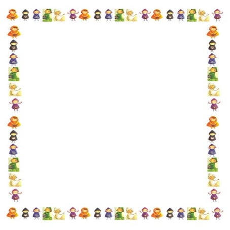 Borda chapeuzinhos coloridos