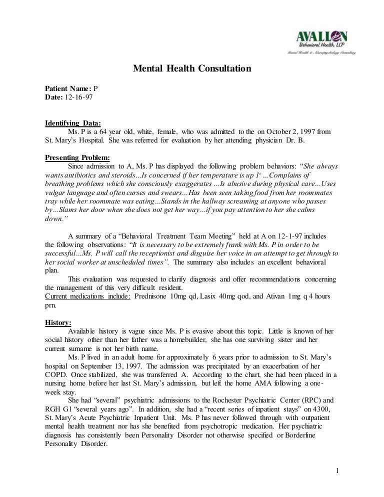 Borderline Personality Disorder