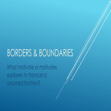 Borders & Boundaries