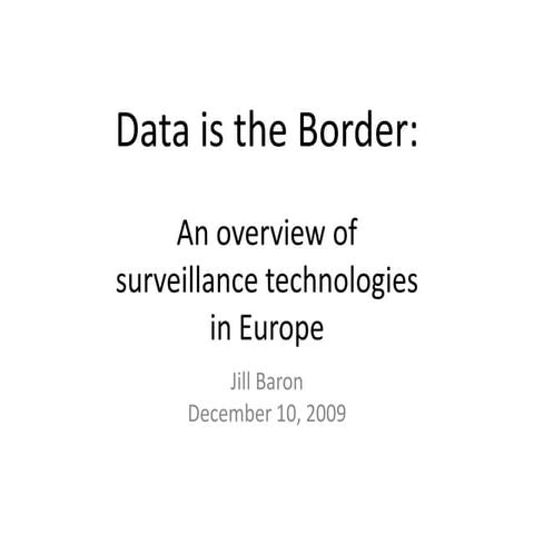 Data is the Border