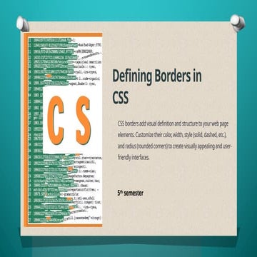 Borders in CSS Borders in CSS border color border radius border style ...