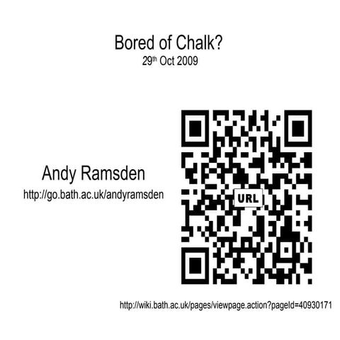 Bored Chalk Seminar Oct 09