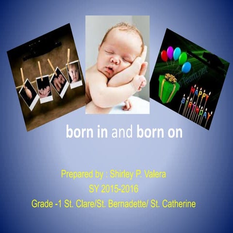 Born in and born on | PPTX