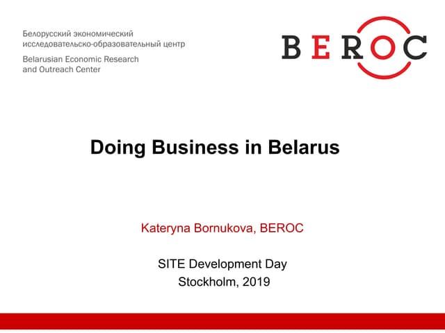 Doing business in Belarus