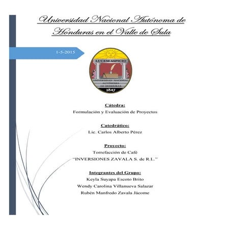 Proyecto Torre-factora de Cafe