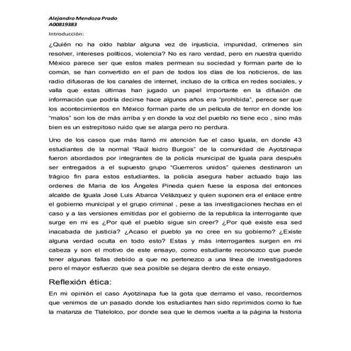 Bosquejo  de etica/primera corrección del ensayo 