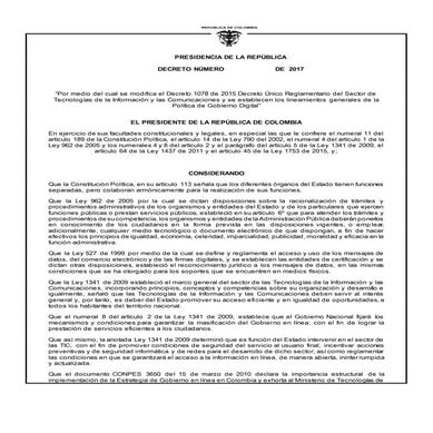 Borrador decreto Gobierno Digital v6