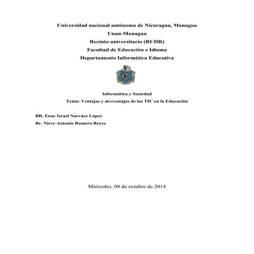 Ventajas y desventajas de las Tic en la Educación