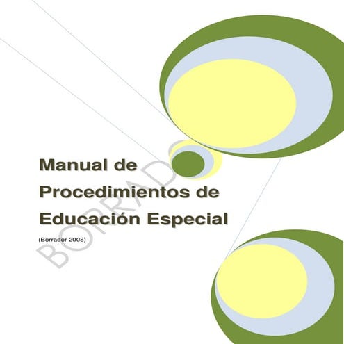 Borrador manual de procedimientoe educacion especial