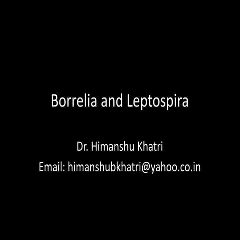 Borrelia and leptospira by Dr. Himanshu Khatri