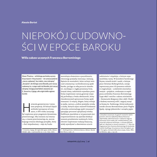 Alessio Bortot, Niepokój cudowności w epoce baroku