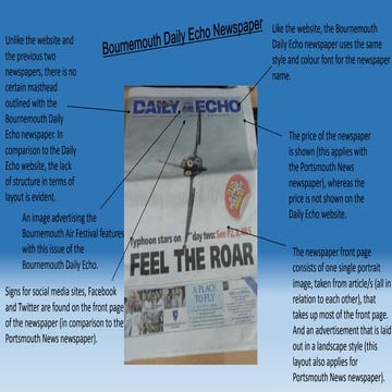 Borunemouth Daily Echo newspaper