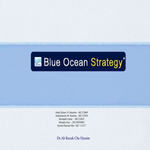 Blue Ocean Strategy